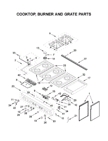 Cooktop, Burner And Grate Parts parts for Jenn-Air Range JDRP548HL00 from AppliancePartsPros.com