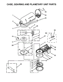Case, Gearing And Planetary Unit Parts parts for Kitchenaid Stand Mixer 5KSM150PSEFG4 from AppliancePartsPros.com