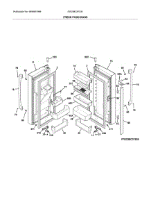 Fresh Food Door parts for Electrolux Bottom-Mount Refrigerator EW23BC87SS1 from AppliancePartsPros.com