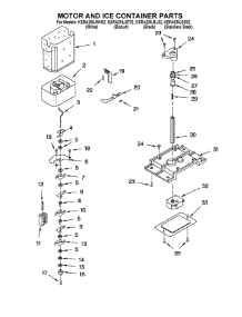 Motor And Ice Container Parts parts for Kitchenaid Side-By-Side Refrigerator KSRA25ILBT02 from AppliancePartsPros.com