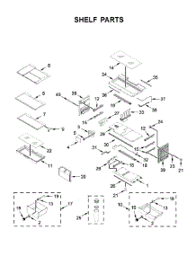 Shelf Parts parts for Kitchenaid Bottom-Mount Refrigerator KRFC604FSS01 from AppliancePartsPros.com