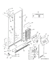 Freezer Section parts for Hot Point Side-By-Side Refrigerator HSS22GFTCWW from AppliancePartsPros.com