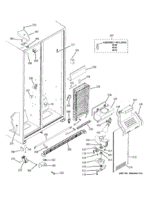 Freezer Section parts for Hot Point Side-By-Side Refrigerator HSS25GFTCBB from AppliancePartsPros.com