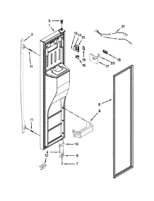 Freezer Door Parts parts for Jenn-Air Side-By-Side Refrigerator JSC24C8EAM02 from AppliancePartsPros.com