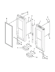 Refrigerator Door Parts parts for Jenn-Air Bottom-Mount Refrigerator JFC2290REM00 from AppliancePartsPros.com