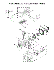 Icemaker And Ice Container Parts parts for Maytag Bottom-Mount Refrigerator MFI2570FEZ03 from AppliancePartsPros.com