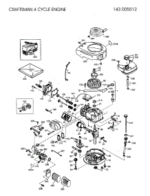 Replacement Parts parts for Craftsman Lawn & Garden Engine 143005512 from AppliancePartsPros.com