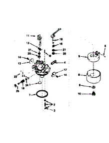 Carburetor No. 632283 Parts For Tecumseh Lawn & Garden Engine 1631 From Appliancepartspros.Com