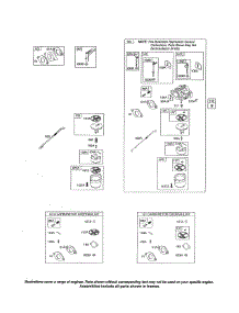 Carburetor parts for Briggs & Stratton Lawn & Garden Engine 216300 (0036-0570) from AppliancePartsPros.com