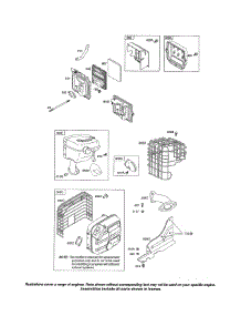 Muffler / Air Cleaner parts for Briggs & Stratton Lawn & Garden Engine 216300 (0036-0570) from AppliancePartsPros.com
