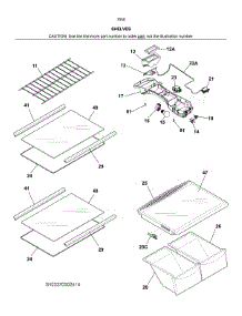 Shelves parts for Kenmore Top-Mount Refrigerator 253.7050961A (2537050961A, 253 7050961A) from AppliancePartsPros.com