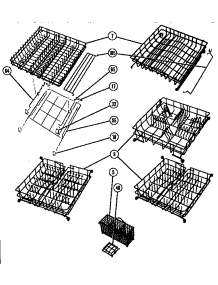 Basket Assemblies Parts For Thermador Dishwasher 300 From Appliancepartspros.Com