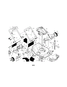 Engine / Housing / Handle parts for Yard Pro Gas Walk-Behind Mower 371580 from AppliancePartsPros.com