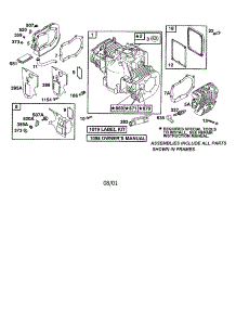 Cylinder parts for Briggs & Stratton Lawn & Garden Engine 422700 TO 422799 (1222 - 1236) from AppliancePartsPros.com