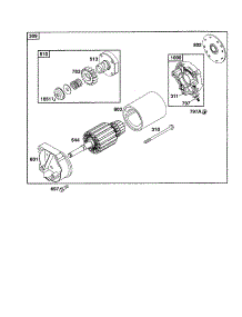 Starter-Motor parts for Briggs & Stratton Lawn & Garden Engine 422700 TO 422799 (1275 - 1281) from AppliancePartsPros.com