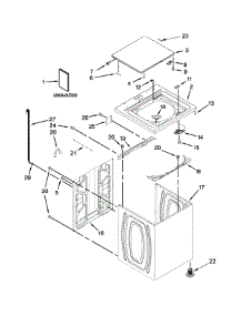 Top And Cabinet Parts parts for Amana Washer 4GNTW4600YQ2 from AppliancePartsPros.com
