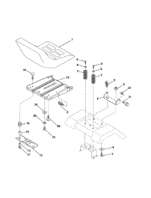 Seat parts for Ariens Front-Engine Lawn Tractor 571989 from AppliancePartsPros.com