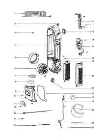 Motor And Motor Cover / Housing parts for Eureka Upright Vacuum 5843AZ from AppliancePartsPros.com