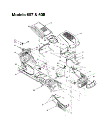 Hood And Grille - 607 And 608 Parts For Mtd Front-Engine Lawn Tractor 608 From Appliancepartspros.Com