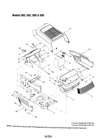 Grille Assembly - 660,665,680,685 Parts For Bolens Front-Engine Lawn Tractor 665 From Appliancepartspros.Com