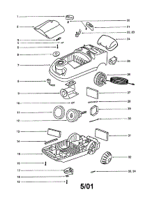 Housing parts for Eureka Canister Vacuum 6878A-2 from AppliancePartsPros.com