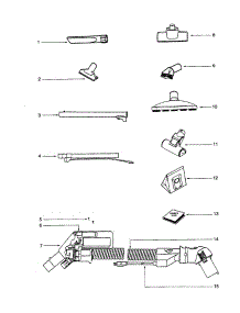 Hose parts for Eureka Canister Vacuum 6982B from AppliancePartsPros.com