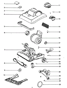 Hood / Base / Motor parts for Eureka Upright Vacuum 7685ATV-1 from AppliancePartsPros.com
