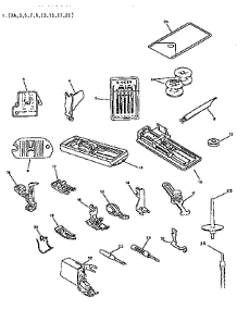 Attachment Set Parts For Singer Mechanical Sewing Machine 9030 From Appliancepartspros.Com