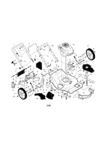 Engine / Housing / Handle parts for Craftsman Gas Walk-Behind Mower 917253410 from AppliancePartsPros.com