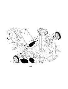 Engine / Housing / Handle parts for Craftsman Gas Walk-Behind Mower 91725450 from AppliancePartsPros.com