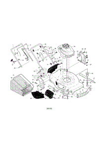 Engine / Housing / Handle parts for Craftsman Gas Walk-Behind Mower 917254542 from AppliancePartsPros.com