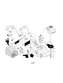 Engine / Housing / Handle parts for Craftsman Gas Walk-Behind Mower 917370534 from AppliancePartsPros.com