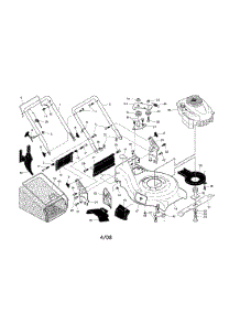 Engine / Housing / Handle parts for Craftsman Gas Walk-Behind Mower 917370721 from AppliancePartsPros.com