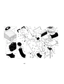 Engine / Housing / Handle parts for Craftsman Gas Walk-Behind Mower 917371033 from AppliancePartsPros.com