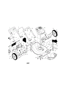 Engine / Housing / Handle parts for Craftsman Gas Walk-Behind Mower 91737127 from AppliancePartsPros.com