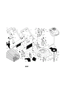 Engine / Housing / Handle / Grassbag parts for Craftsman Gas Walk-Behind Mower 917371700 from AppliancePartsPros.com