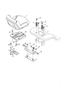 Seat parts for Ariens Front-Engine Lawn Tractor 936038 from AppliancePartsPros.com