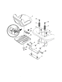 Seat parts for Ariens Front-Engine Lawn Tractor 936045 from AppliancePartsPros.com