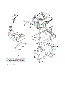 Engine parts for Ariens Front-Engine Lawn Tractor A20K46YT (96046000300) from AppliancePartsPros.com