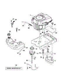 Engine parts for Ariens Front-Engine Lawn Tractor A25KH54 (96046001800) from AppliancePartsPros.com