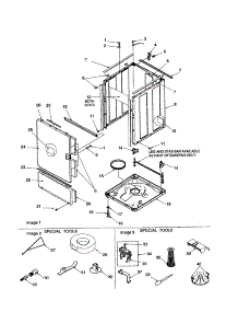 Base, Cabinet, Front / Special Tools parts for Amana Washer ALW540RMC-PALW540RMC from AppliancePartsPros.com