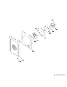 Small Convection Fan parts for Ge Gas Range C2Y486P3T1D1 from AppliancePartsPros.com