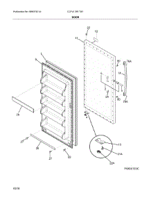 Door parts for Crosley Upright Freezer CCFU17M1TW1 from AppliancePartsPros.com