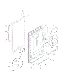 Door parts for Crosley Upright Freezer CCV17RFLW1 from AppliancePartsPros.com