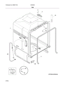 Tub parts for Crosley Dishwasher CDB350NB7B from AppliancePartsPros.com