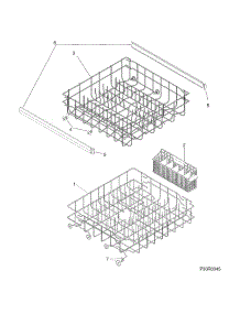 Racks parts for Crosley Dishwasher CDB350NW6B from AppliancePartsPros.com