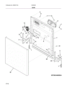 Door parts for Crosley Dishwasher CDB350NW7B from AppliancePartsPros.com