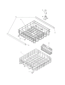 Racks parts for Crosley Dishwasher CDB500CGC2 from AppliancePartsPros.com