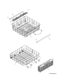 Racks parts for Crosley Dishwasher CDB500NB3A from AppliancePartsPros.com