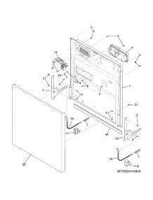 Door parts for Crosley Dishwasher CDB500NS2A from AppliancePartsPros.com